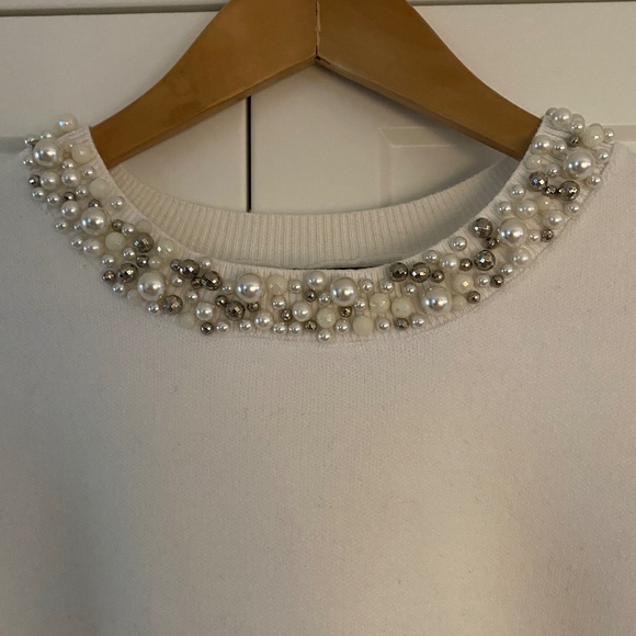 Ladies Angeleye Pearl Beaded Neckline Sweater - As New - Picture 2 of 7